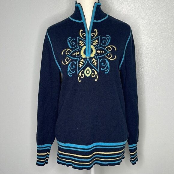 Cabela’s wool/nylon turtleneck sweater.  1/4 Zip.  Size Small. - Picture 1 of 6